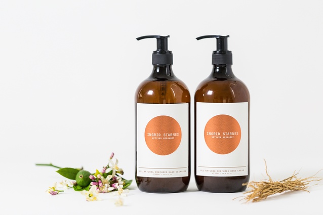 Vetyver Bergamot hand cleanser and hand cream 500ml set |
<a
href="http://www.ingridstarnes.com/products/vetyver-bergamot-hand-set-500ml" target="_blank"><u> $139 from Ingrid Starnes </u></a>