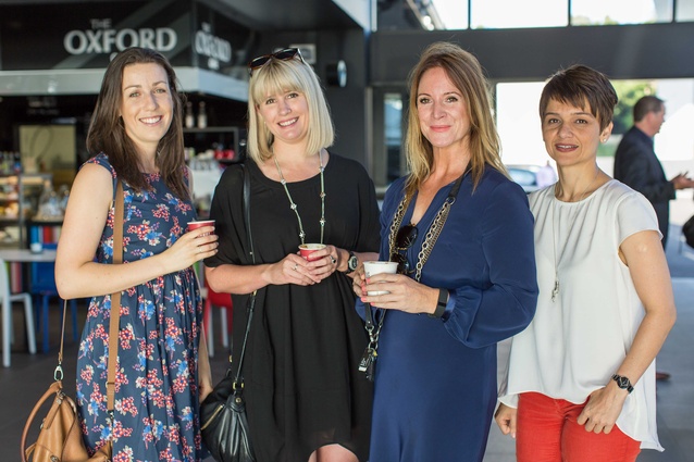 Left to right: Beth Richmond (Artisan Flooring), Catie Wilkinson (James Dunlop Textiles), Celia (James Dunlop Textiles).