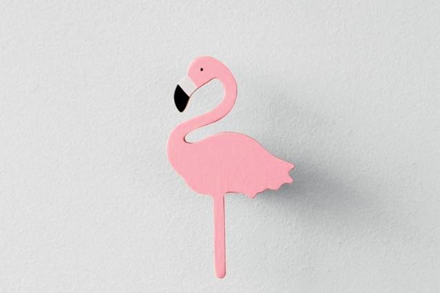 Miami Flamingo Wall Hook | $39 from <a
href="http://fatherrabbit.com/collections/hooks-shelves-hangers" target="_blank"><u>fatherrabbit.com</u></a>