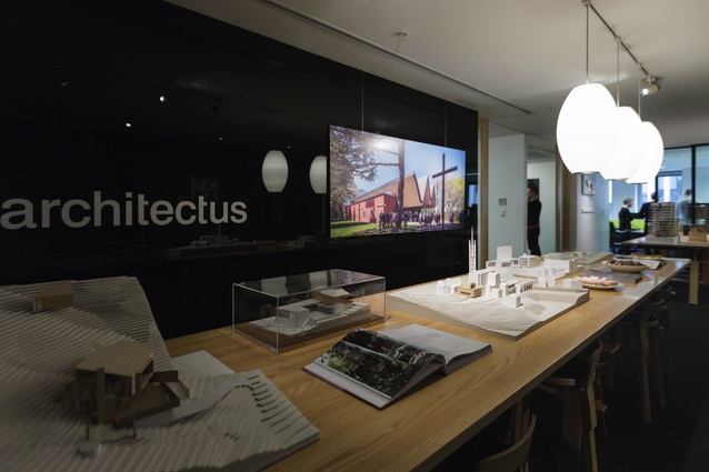 Models on display at the Open Architects’ Studios (Architectus).