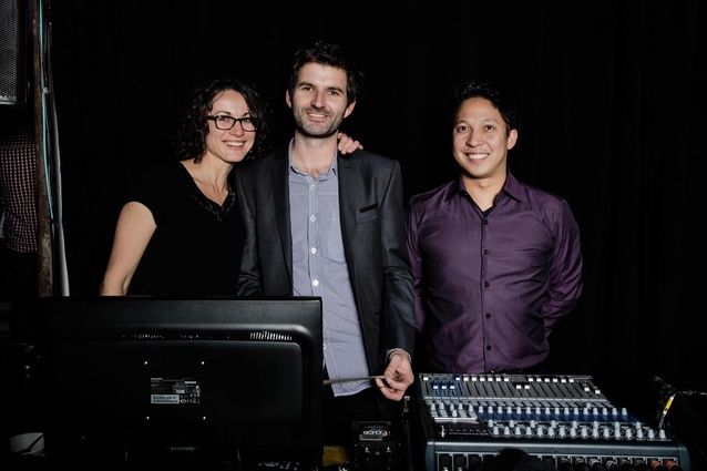 Karina and Chris from Mulk with Paul of Bravo Productions.