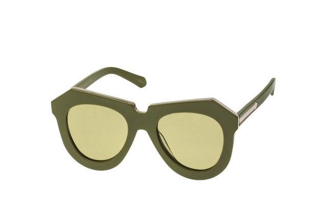 One Meadow khaki and gold sunglasses | <a href="http://www.karenwalker.com/One-Meadow-Khaki-Gold-P2974.aspx" target="_blank"><u> $369 from Karen Walker.</u></a>